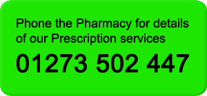 Call the Pharmacy for details of our prescription services